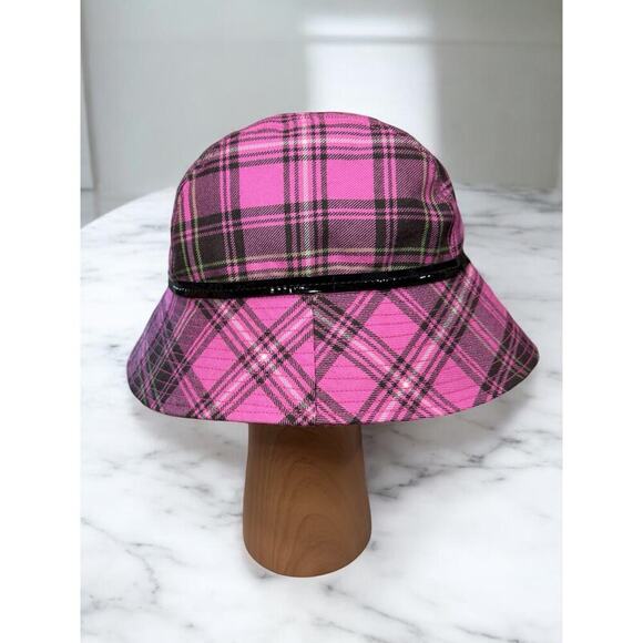 Y2K Coach Wool Plaid Fedora Hat Size M/L main image 5